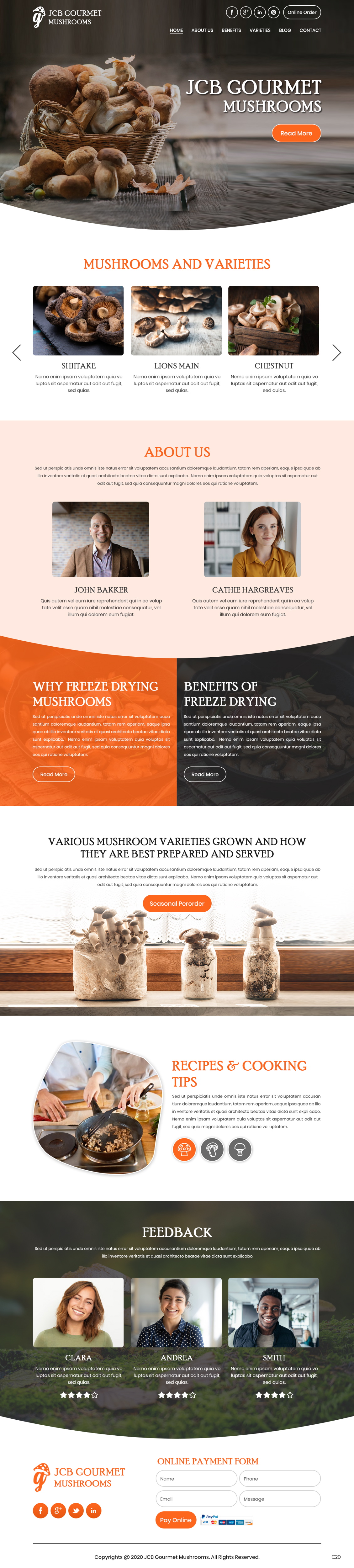 Diseño Web por pb para JCB Gourmet Mushrooms | Diseño #24625547