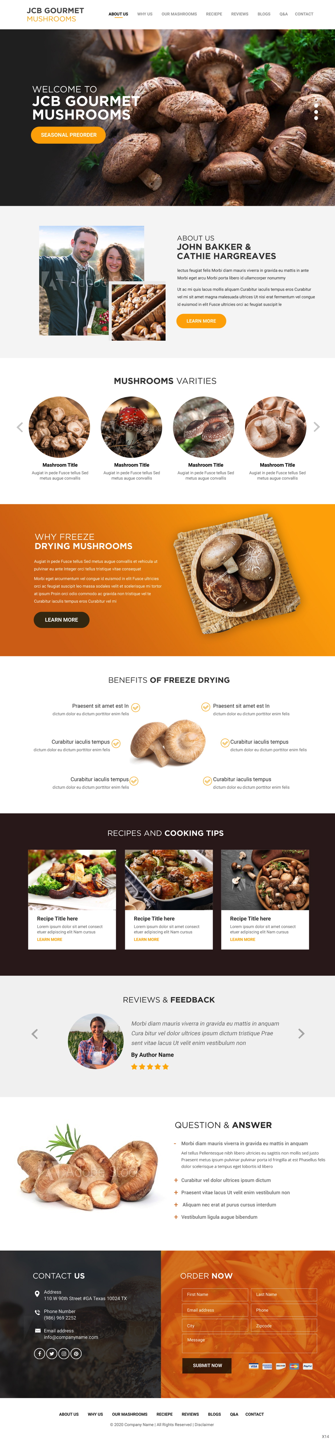 Diseño Web por pb para JCB Gourmet Mushrooms | Diseño #24625597