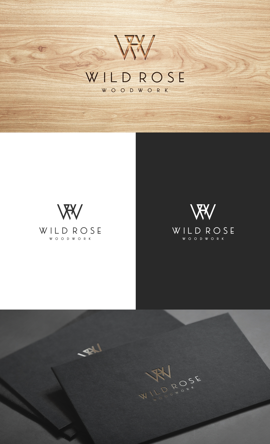Logo Design by GLDesigns for Wild Rose Woodwork, LLC | Design: #24616495