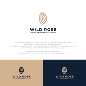 Wild Rose Woodwork | Logo Design by TerryBogard