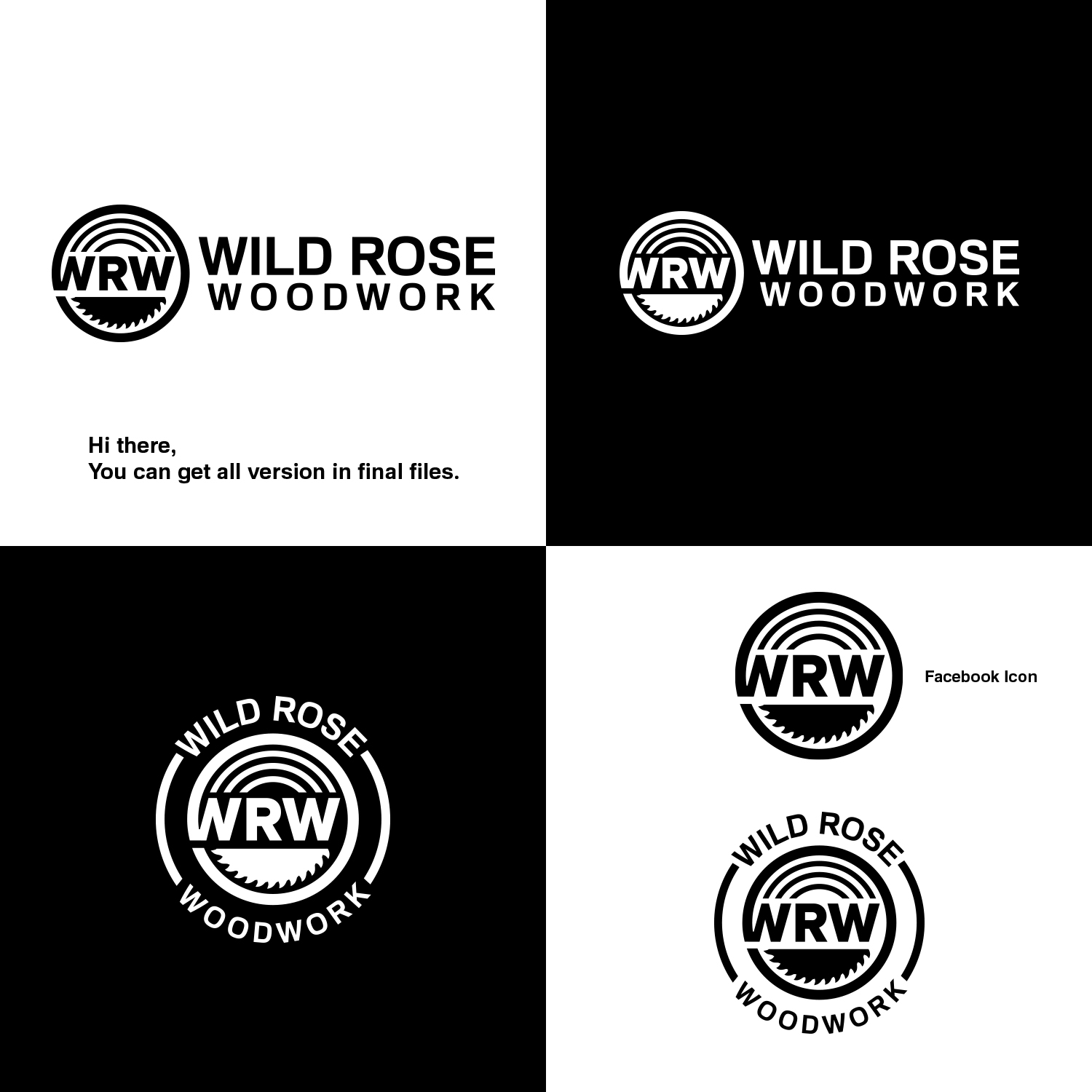 Logo Design by MG.graphics for Wild Rose Woodwork, LLC | Design #24624424