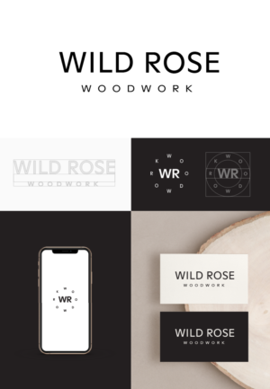 Logo Design by Andrew for Wild Rose Woodwork, LLC | Design: #24619978