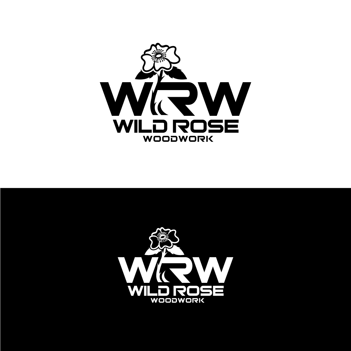 Logo Design by Graphic Bricks for Wild Rose Woodwork, LLC | Design #24615358