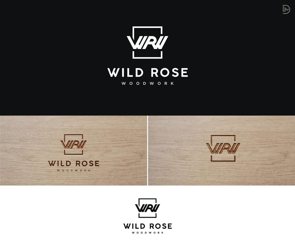 Logo Design by D_Mantra for Wild Rose Woodwork, LLC | Design #24621443