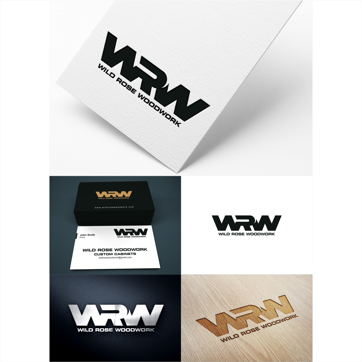 Logo Design by vintana for Wild Rose Woodwork, LLC | Design #24616204