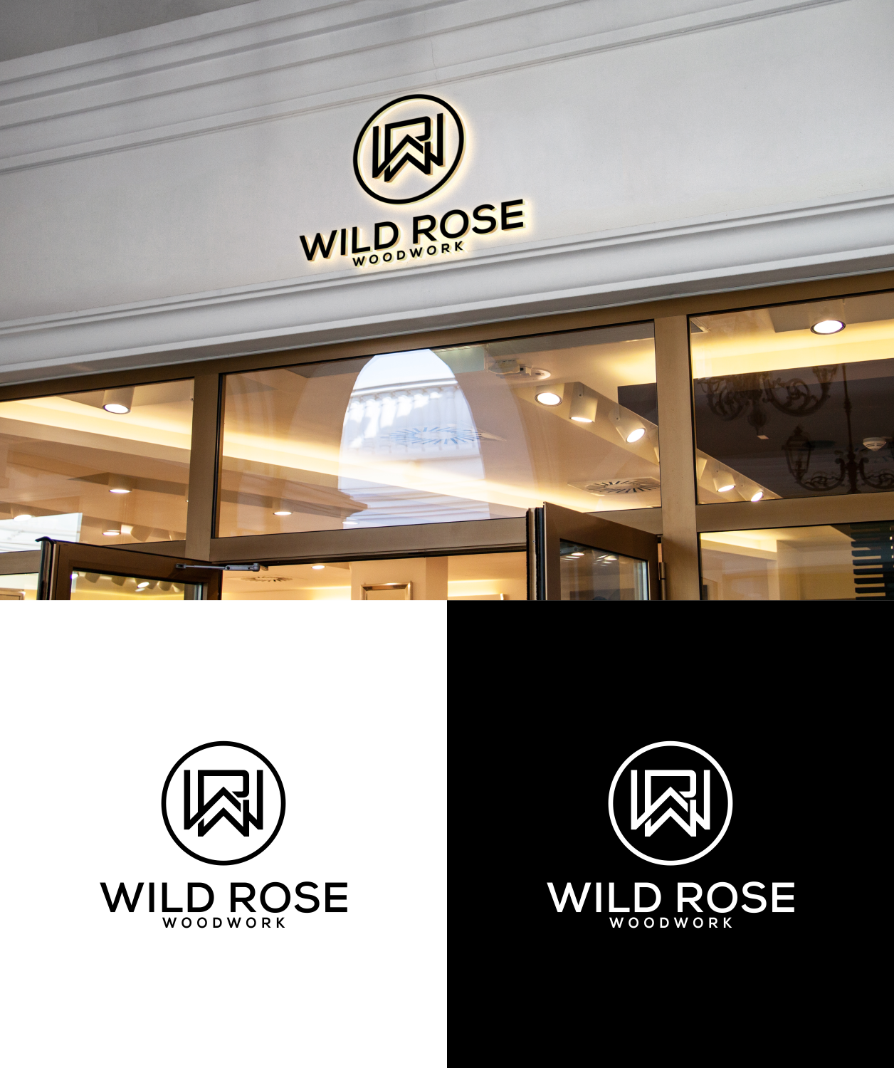 Logo Design by FRAYA DESIGN for Wild Rose Woodwork, LLC | Design #24629368
