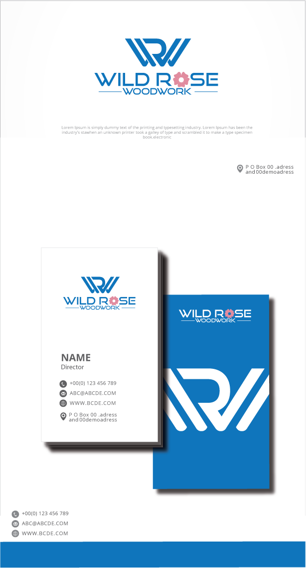 Design de Logo par graphicevolution pour Wild Rose Woodwork, LLC | Design #24614648