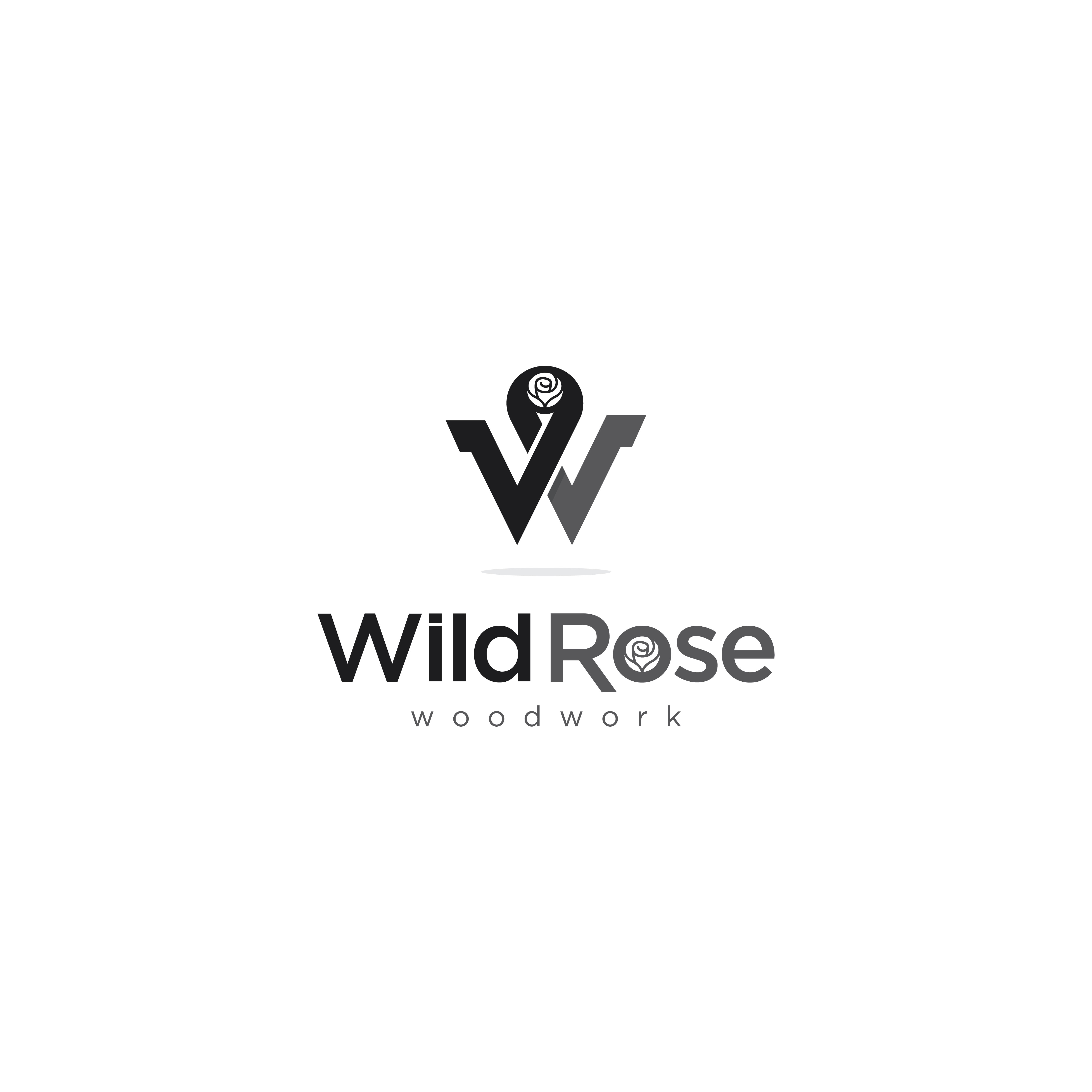 Logo Design by Christopher.Min for Wild Rose Woodwork, LLC | Design #24621730