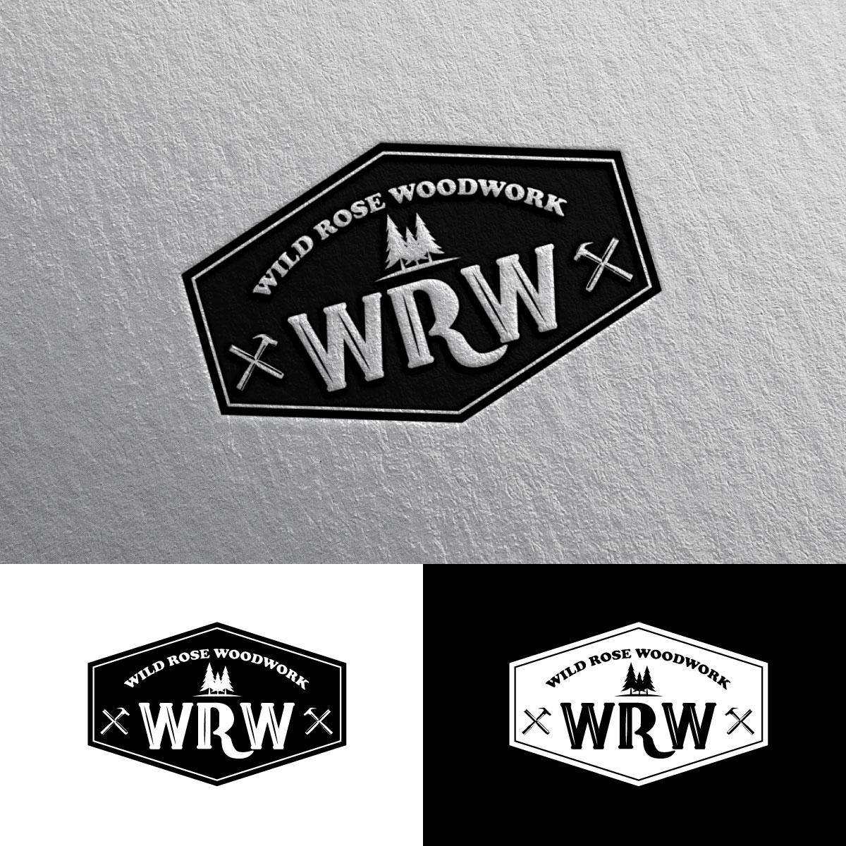Diseño de Logo por Rii para Wild Rose Woodwork, LLC | Diseño #24619492