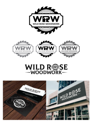 Logo Design by Emong for Wild Rose Woodwork, LLC | Design: #24629026