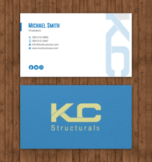 KC Structures Inc Business cards | Business Card Design by chandrayaan.creative