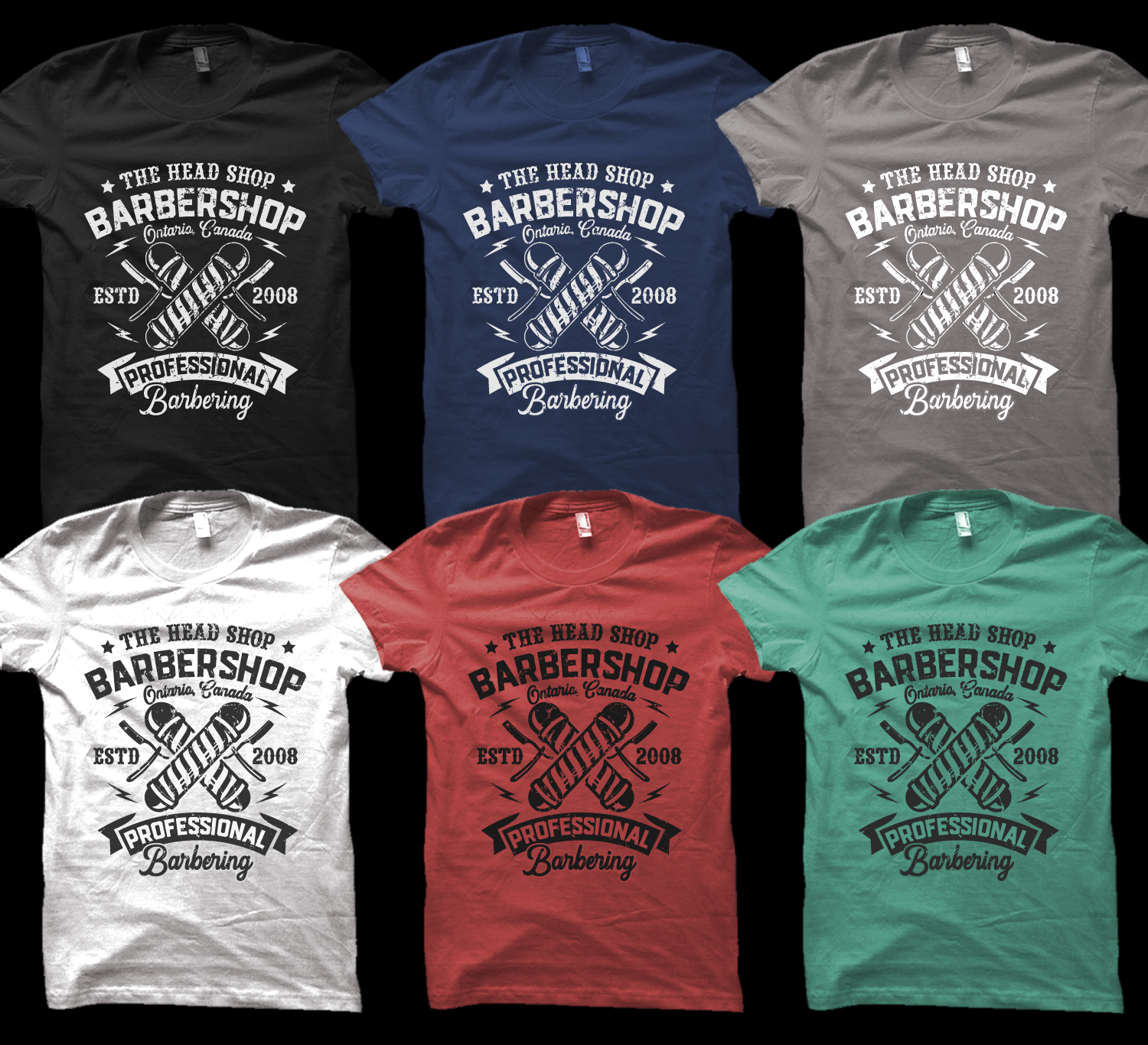 T-shirt Design by FATPIXEL for The Head Shop Barbershop | Design: #24612441