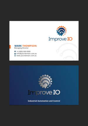 Industrial Professional Business Card Design (Improve IO) | Business Card Design by Bold Pixels