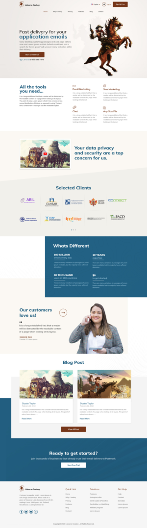 Listserve Cowboy Web Site | Web Design by sai.designer87