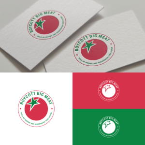 Boycott Big Meat - Build an Organic and Regenerative Food System | Logo Design by tejo
