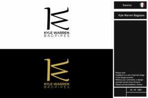 Kyle Warren Bagpipes | Logo Design by InkThink by Scaurus
