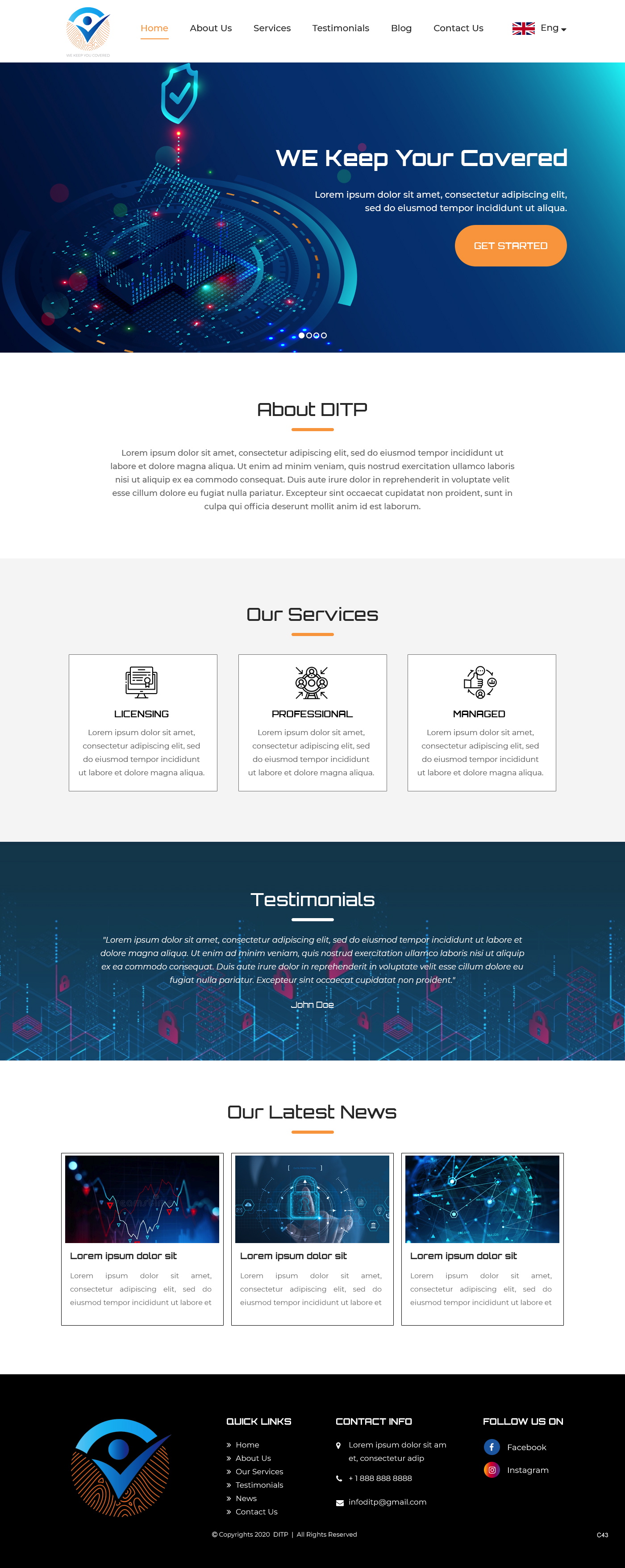 Wordpress Design by pb for DITP Beheer & Exploitatie BV | Design #24633125