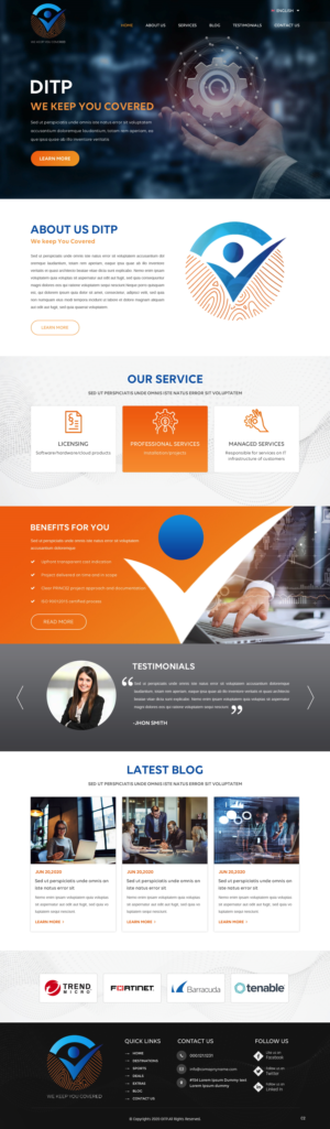 Wordpress Design by pb for DITP Beheer & Exploitatie BV | Design: #24633997