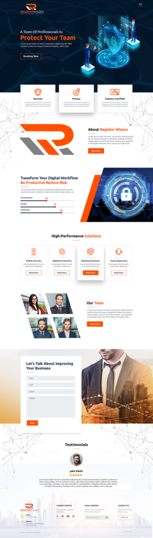 Webdesign plus CSS for a German company data register | Diseño Web por lemosys infotech