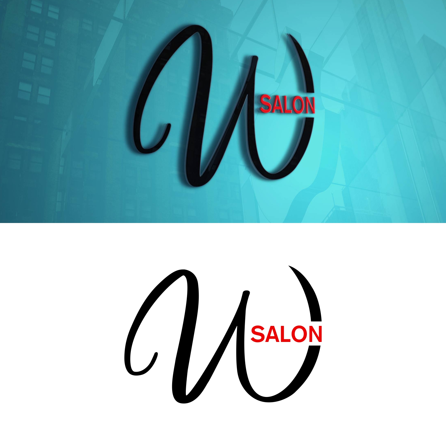 Signage Design by Manesh Nair for W Salon | Design #24685742