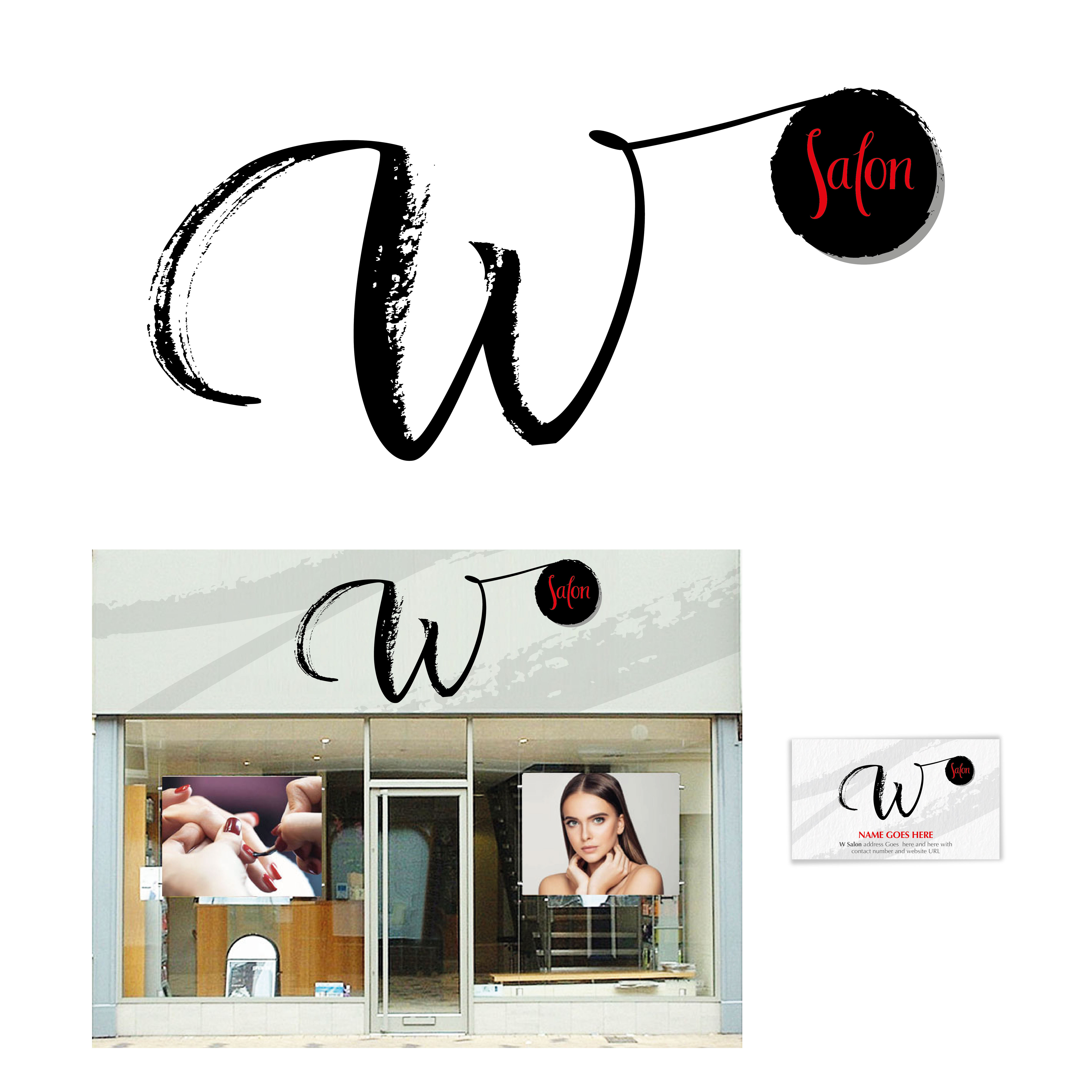 Signage Design by Howie for W Salon | Design #24693170