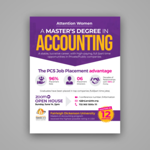 Women Masters Accounting Program  | Flyer-Design von Mariyam Khan