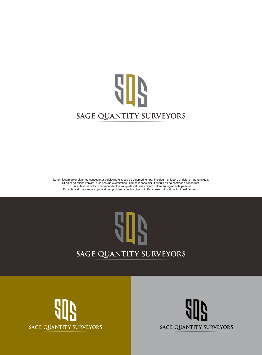 Logo Design by siti MWDesign for Sage Quantity Surveyors Pty Ltd | Design #24650852