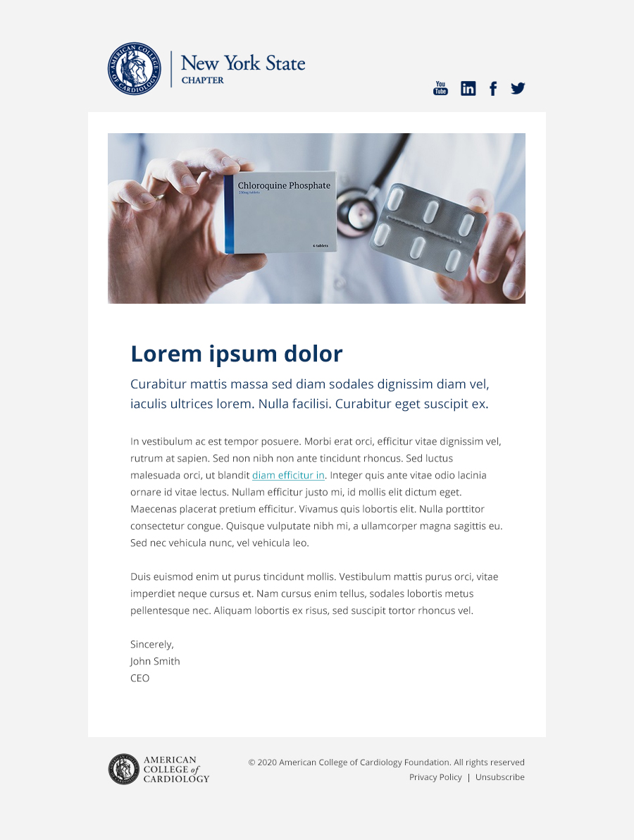 Diseño de Mercadeo por Correo Electrónico por Veng para The New York Cardiological Society, Inc. | Diseño #24740436