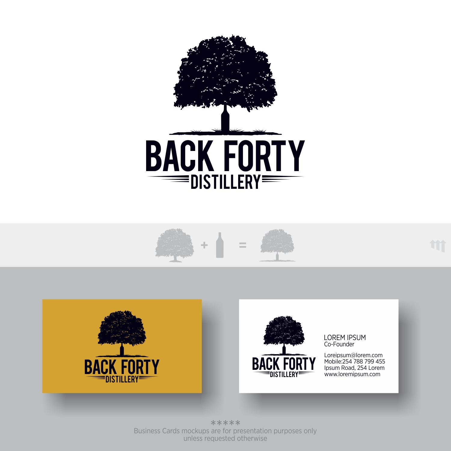 Logo Design by MBARO for Back Forty Distillery | Design #24706317