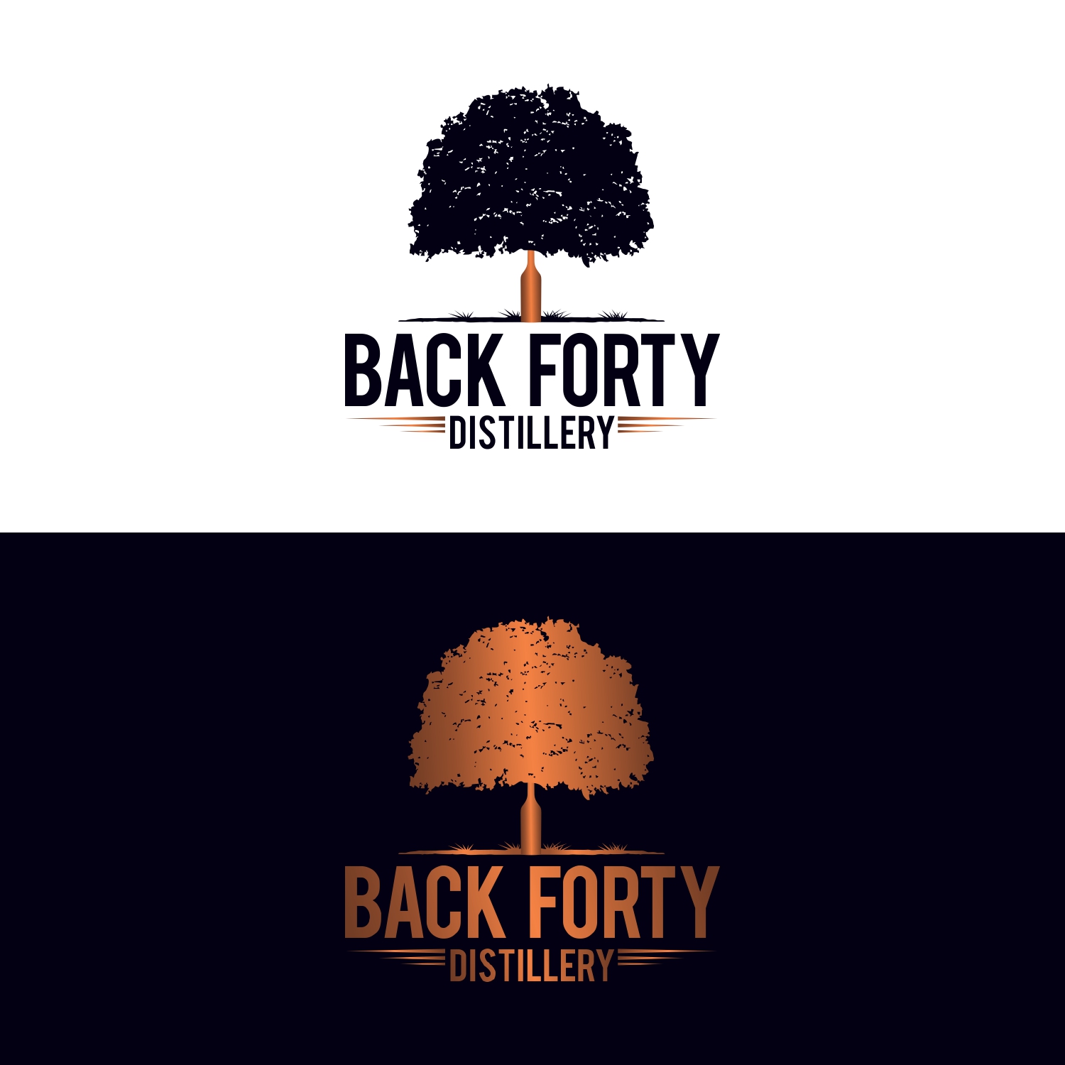 Logo Design by MBARO for Back Forty Distillery | Design #24741121