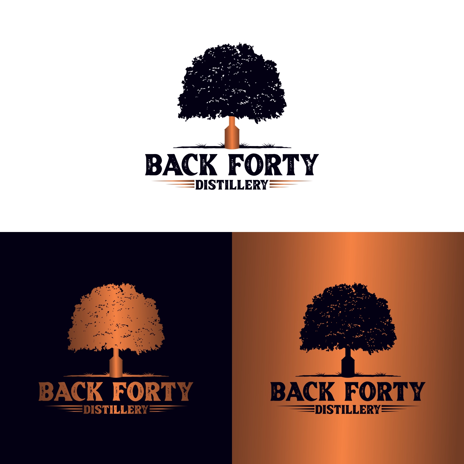 Logo Design by MBARO for Back Forty Distillery | Design #24748868