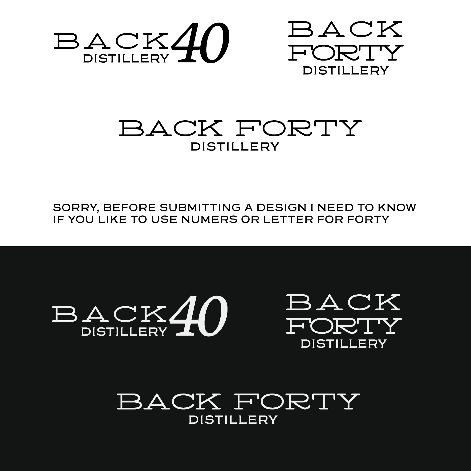 Logo Design by LABELL for Back Forty Distillery | Design #24706030