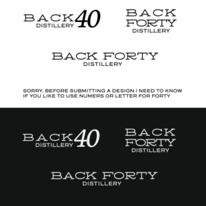 Logo Design by LABELL for Back Forty Distillery | Design: #24706030