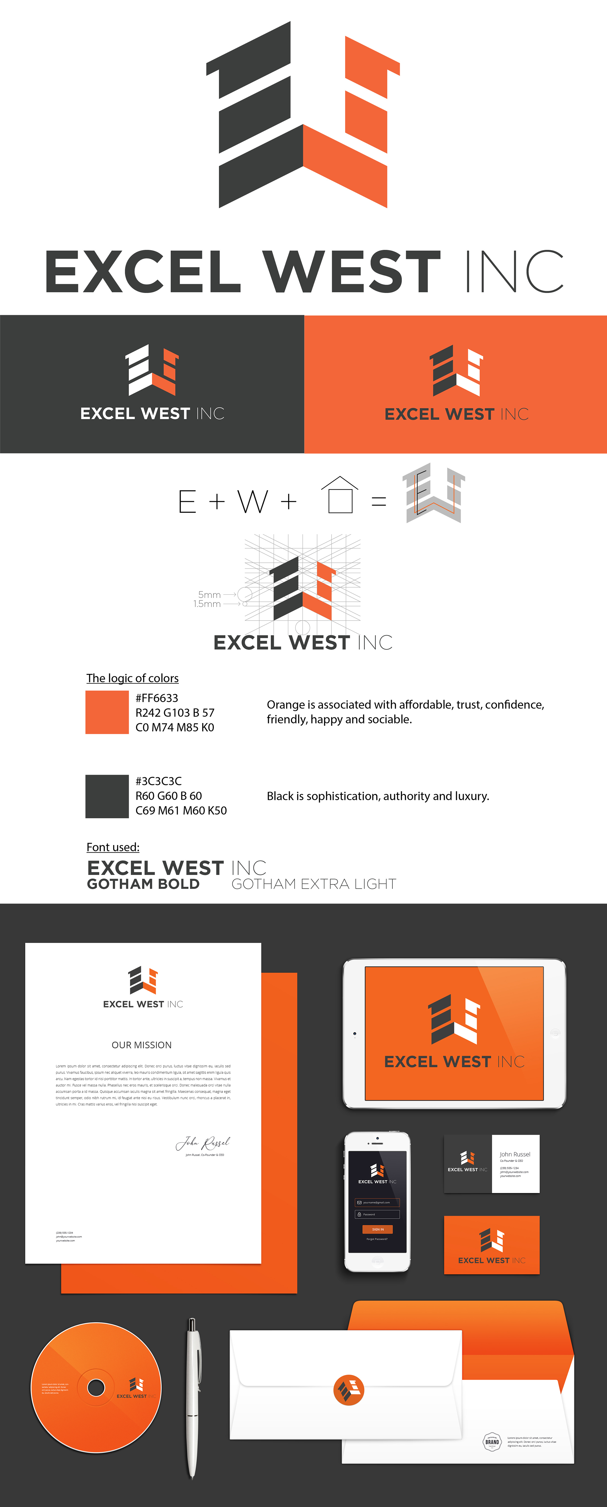Logo Design by Reuben for Excel West Inc | Design #24672193
