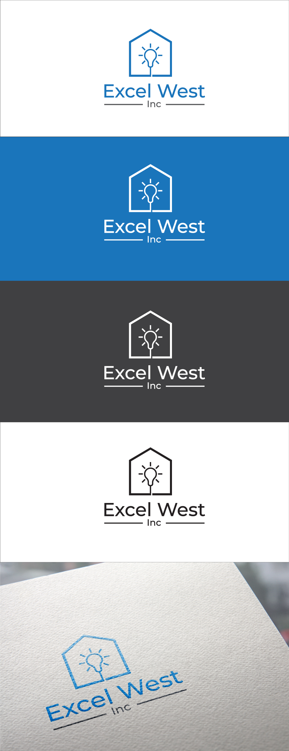 Logo Design by M Habib for Excel West Inc | Design #24651433
