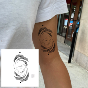 women silhouette minimalist design | Diseño de Tatuaje por Estratosphera