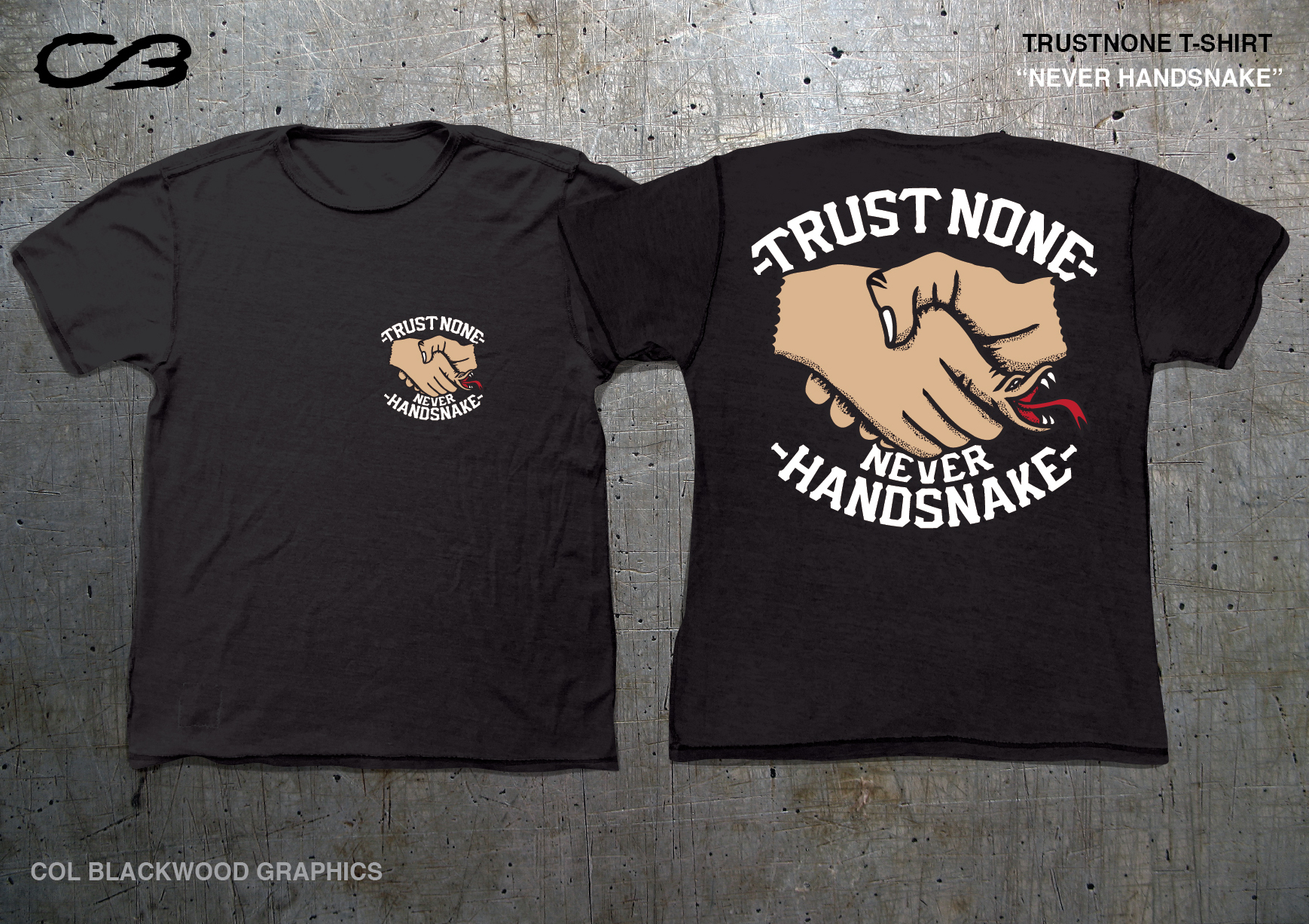 T-shirt Design by Col 3 for Trust None | Design #24673801