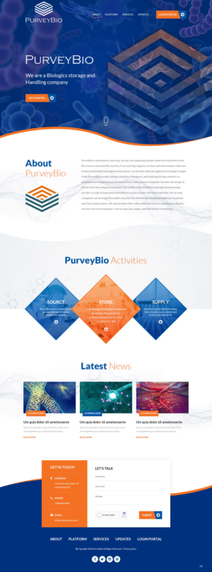 Diseño Web por pb para PurveyBio | Diseño: #24655698
