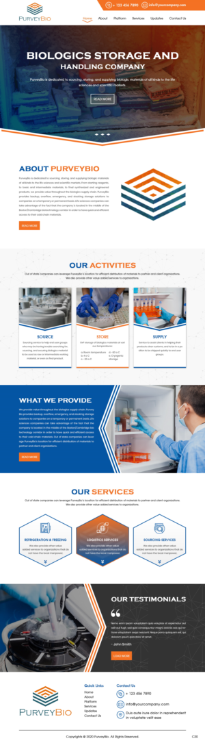 Diseño Web por pb para PurveyBio | Diseño: #24655700
