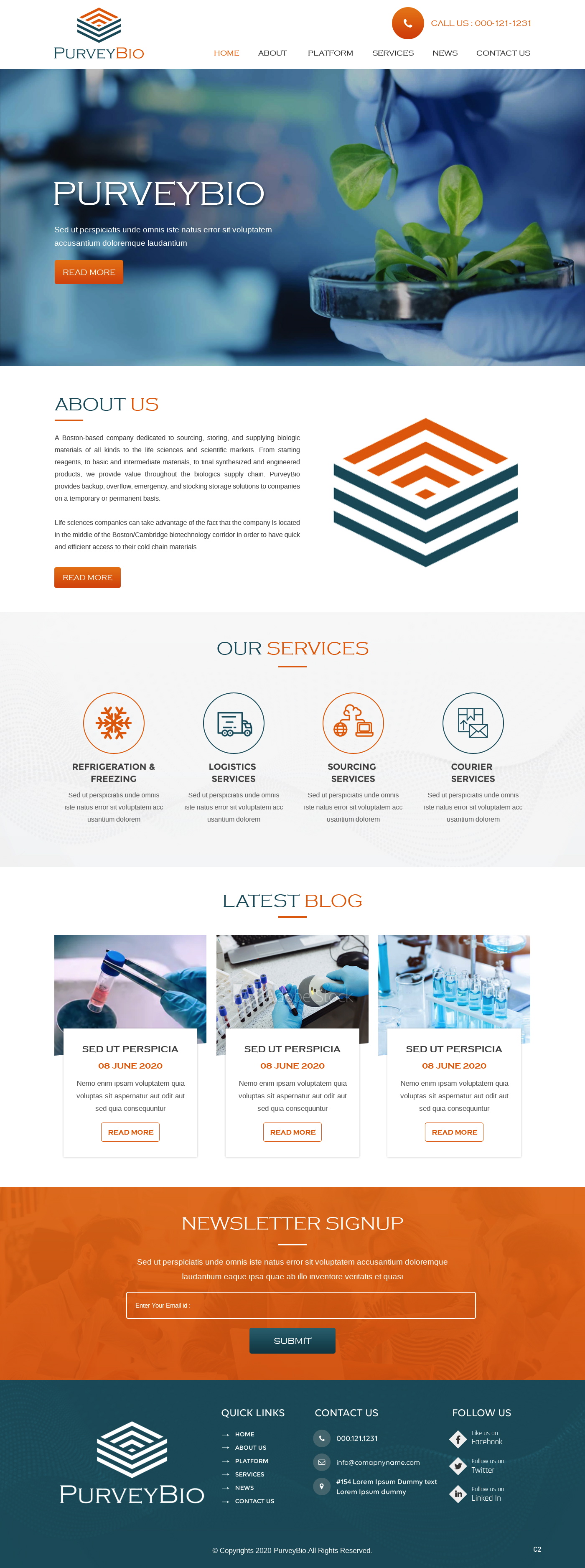 Diseño Web por pb para PurveyBio | Diseño: #24657025