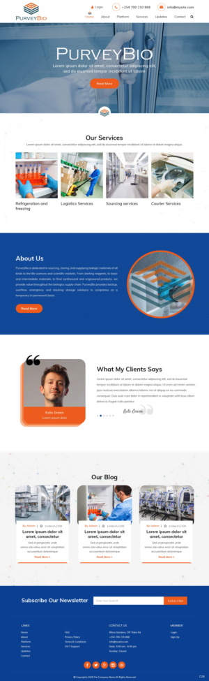 Diseño Web por pb para PurveyBio | Diseño: #24657026
