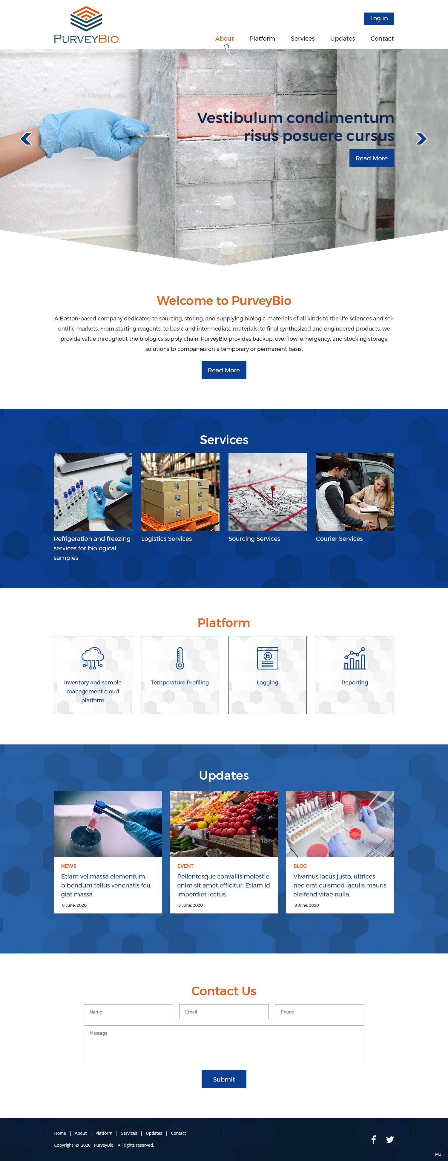 Diseño Web por pb para PurveyBio | Diseño #24657027