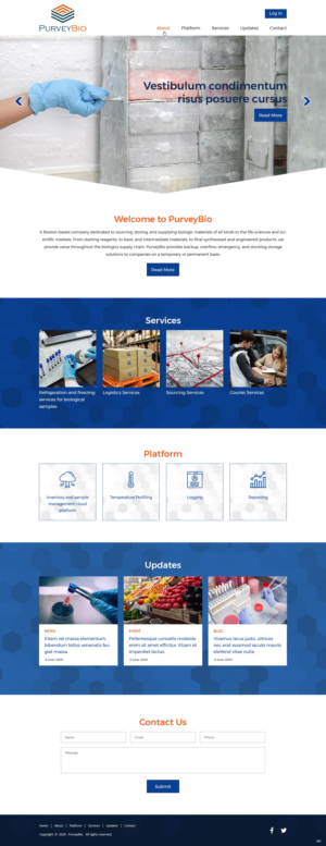 Diseño Web por pb para PurveyBio | Diseño: #24657027