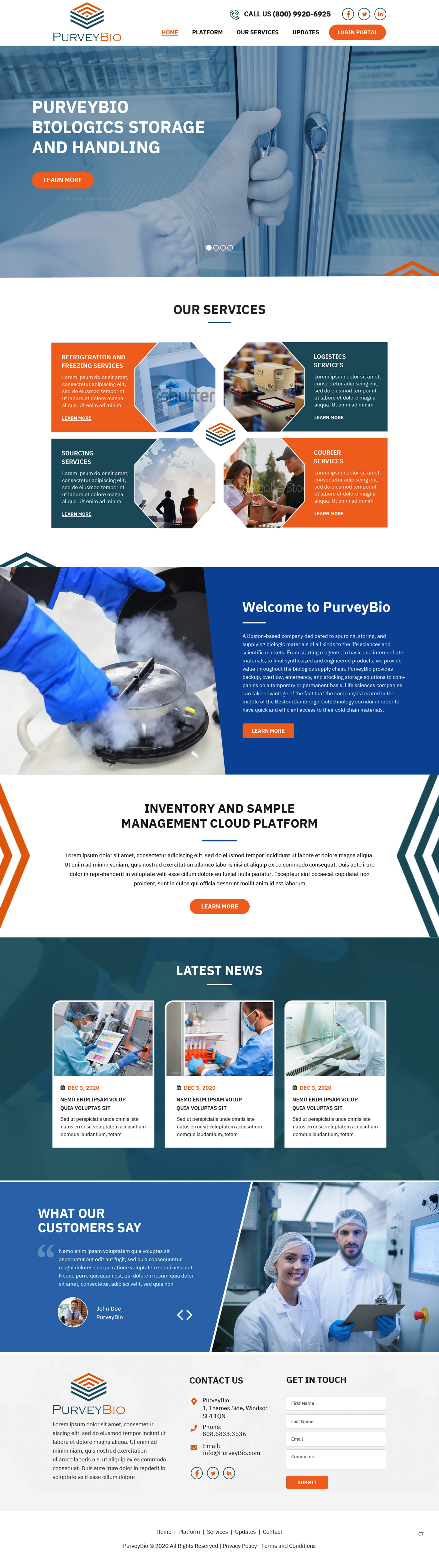 Diseño Web por pb para PurveyBio | Diseño #24657029