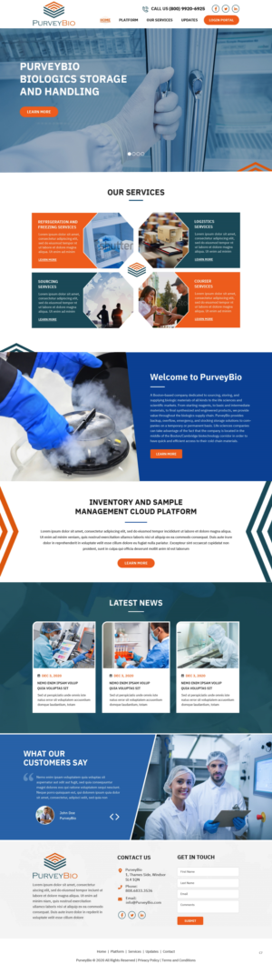 Diseño Web por pb para PurveyBio | Diseño: #24657029