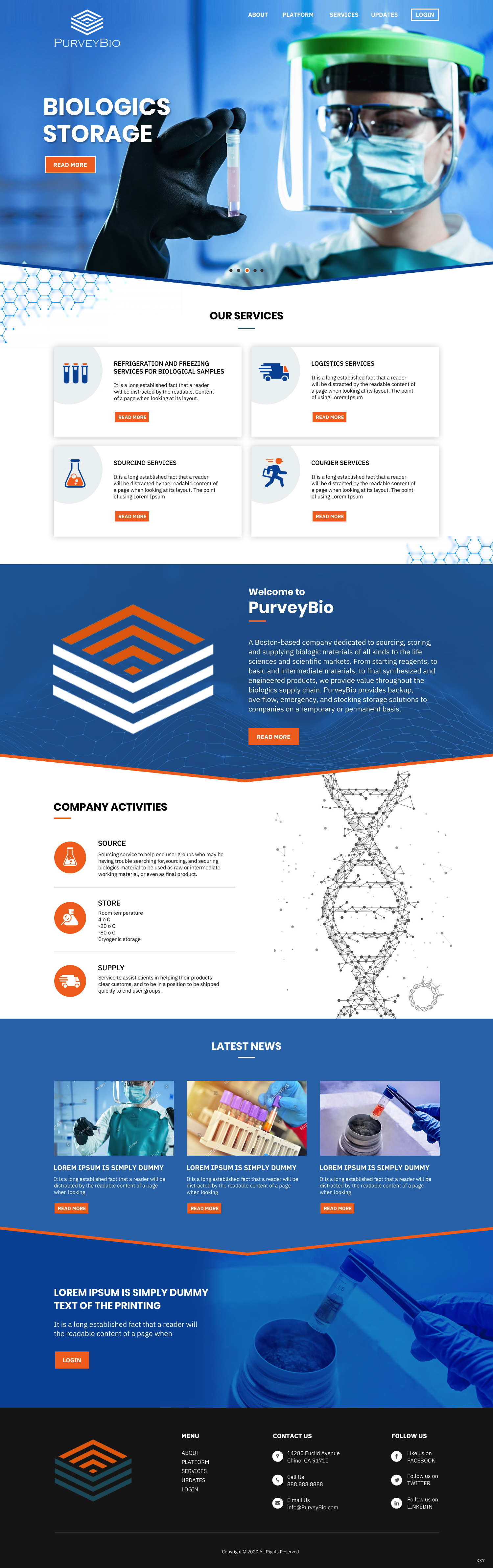 Diseño Web por pb para PurveyBio | Diseño #24657038