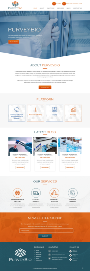 Diseño Web por pb para PurveyBio | Diseño: #24866299