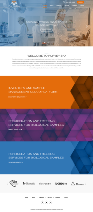 Web Design by Titan Eagle for PurveyBio | Design #24657348
