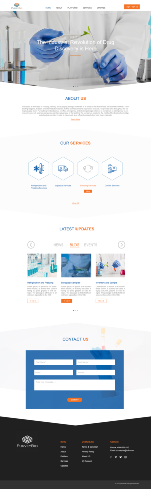 Web Design by Creative Slices for PurveyBio | Design #24655234