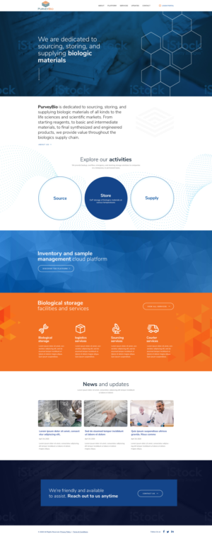 PurveyBio Website - Biologics storage and handling | Web Design by FusionCrafts